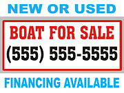 Boat For Sale Sign